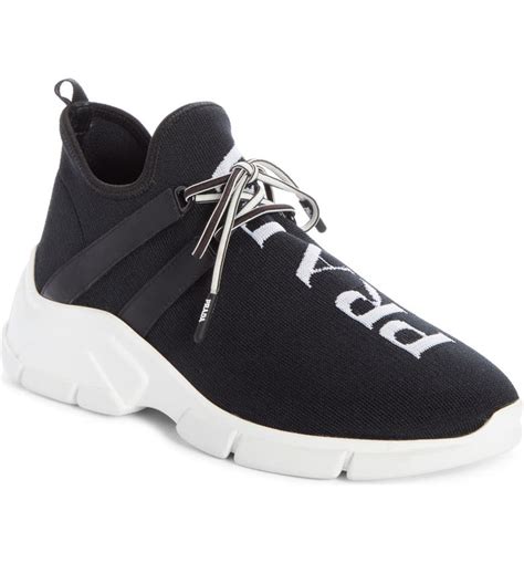 white prada sock shoes|prada knit sock sneakers.